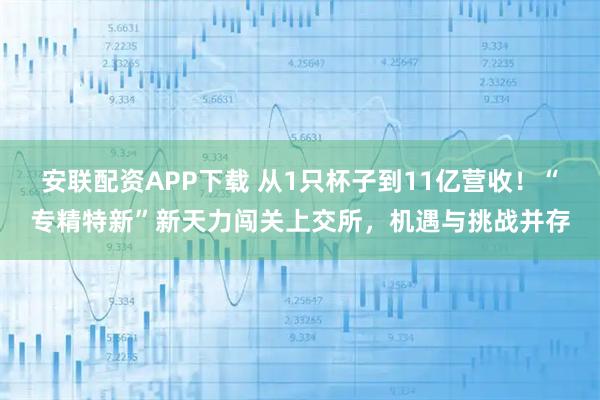 安联配资APP下载 从1只杯子到11亿营收！“专精特新”新天力闯关上交所，机遇与挑战并存